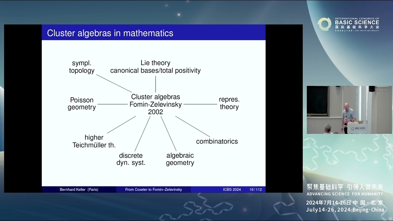 Bernhard Keller: From Coxeter-Conway friezes to cluster algebras #ICBS2024