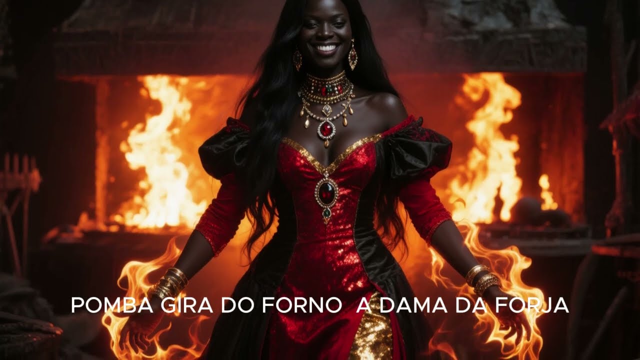 🔥 POMBA GIRA DO FORNO: DAMA DA FORNALHA,  PAIXÃO ARDENTE E  GRANDE MESTRA DA TRANSMUTAÇÃO PELO FOGO