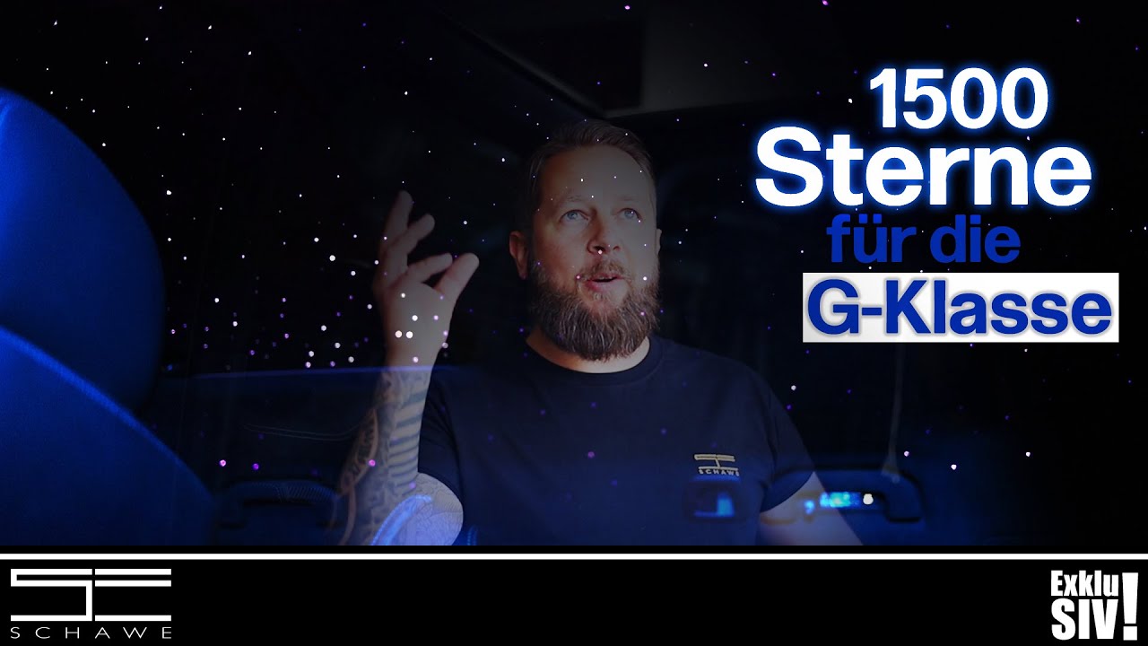 Sternenhimmel für Mercedes G-Klasse by SCHAWE I Mit Sternschnuppen und Leder-Teppich