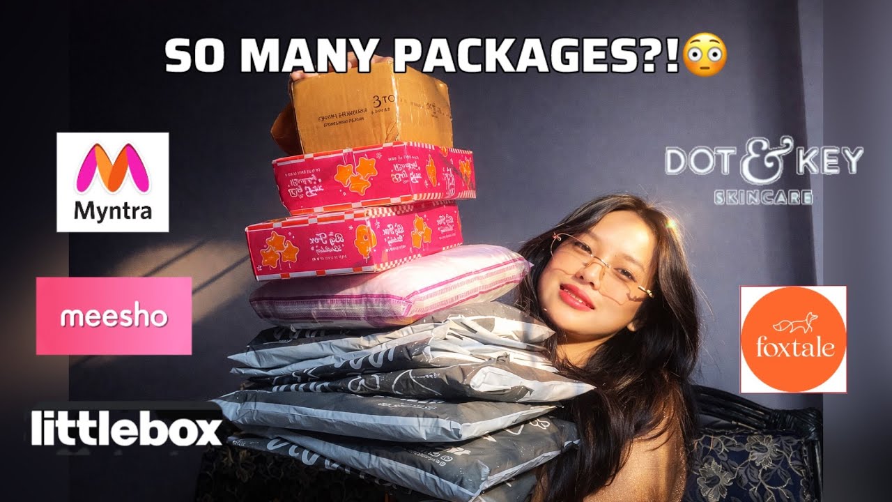 Мой первый видеоблог с распаковкой | Покупки в Myntra, Meesho, Dot & Key, Foxtale, littlebox 📦