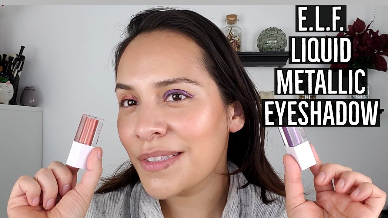 ELF LIQUID METALLIC EYESHADOW - Review/Swatches - Supernova + Big Dipper - Hooded Eyes Beware!