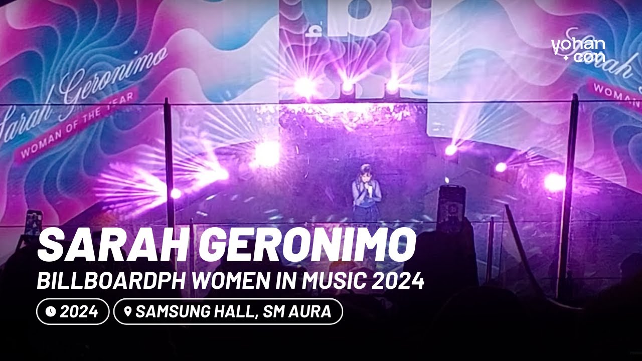 Sarah Geronimo at BillboardPH Women in Music 2024 [Full Part]