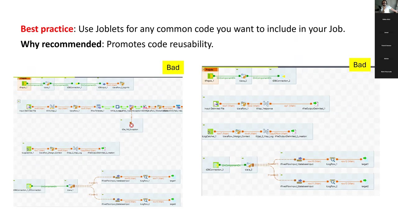 Talend - Bonnes Pratiques (avec 14 freelances autour de la table)