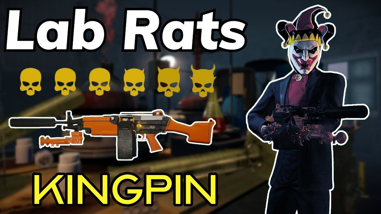 PAYDAY 2 - Lab Rats DSOD Solo No Ai, Downs, Assets - Kingpin LMG Build