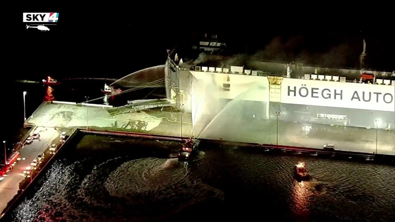 Maritime expert explains why cargo ship fire is particularly hazardous