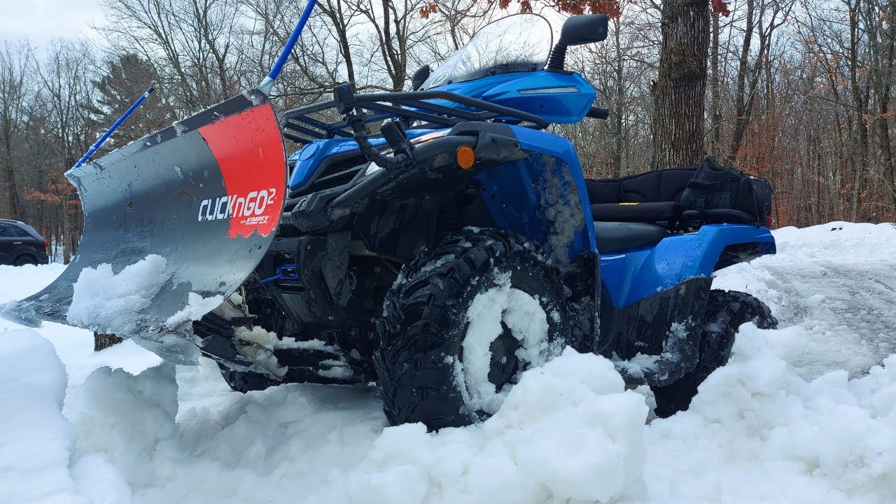 ATV Plowing Massive Heavy Snow from Driveway After Storm!