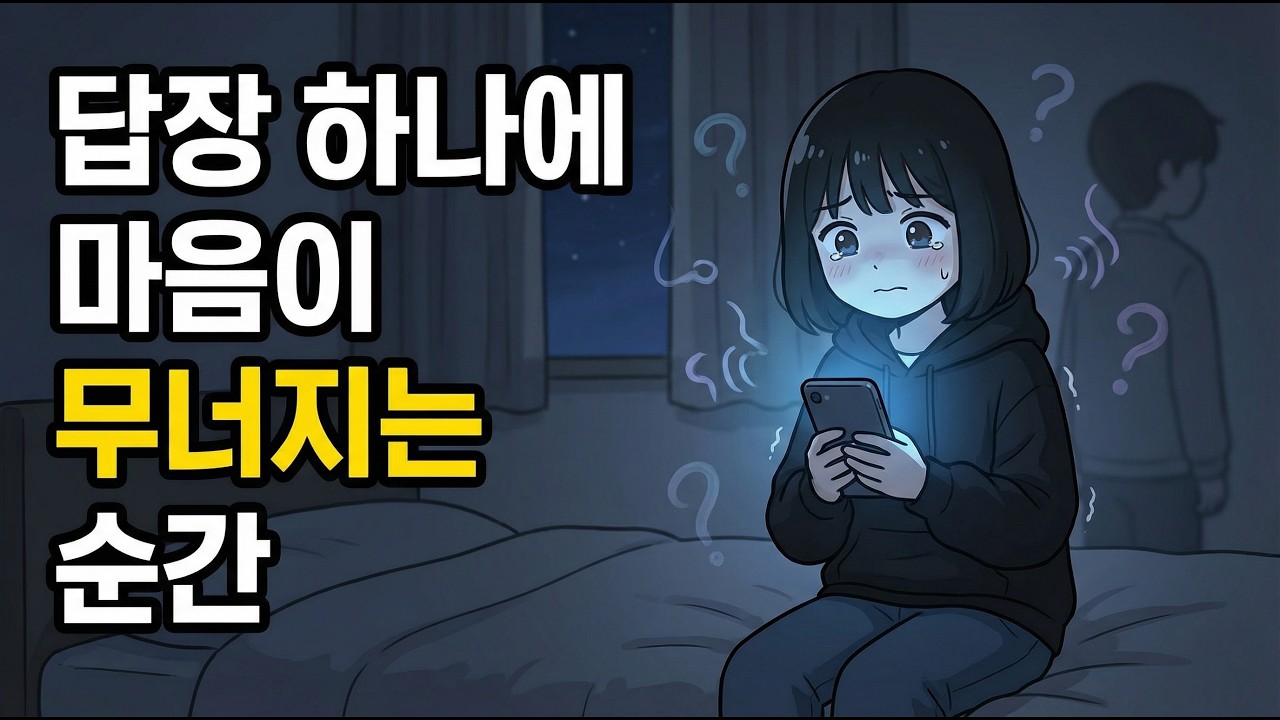 답장 하나에 무너지는 사람들, 이건 단순한 불안이 아닙니다