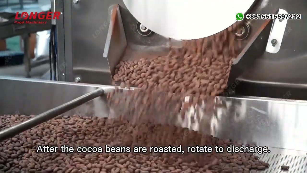 100 KG Cocoa Bean Roasting, Peeling and Grinding Machine