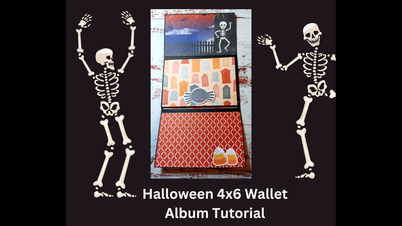 How to create a Halloween Scrapbooking Mini Album/Tutorial/Stampin Up Them Bones