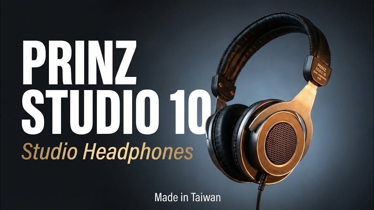 Prinz Studio 10 Studio Headphones | Professional Monitoring Headphones | Made in Taiwan