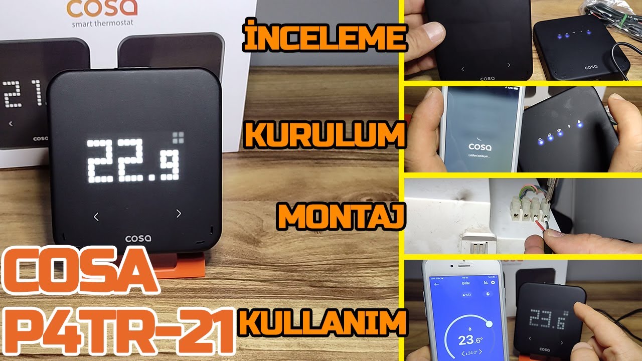 Cosa Termostat Kurulum | P4TR-21 | İnceleme, Kombi Montajı, Eşleştirme ve Kullanım Ayrıntıları