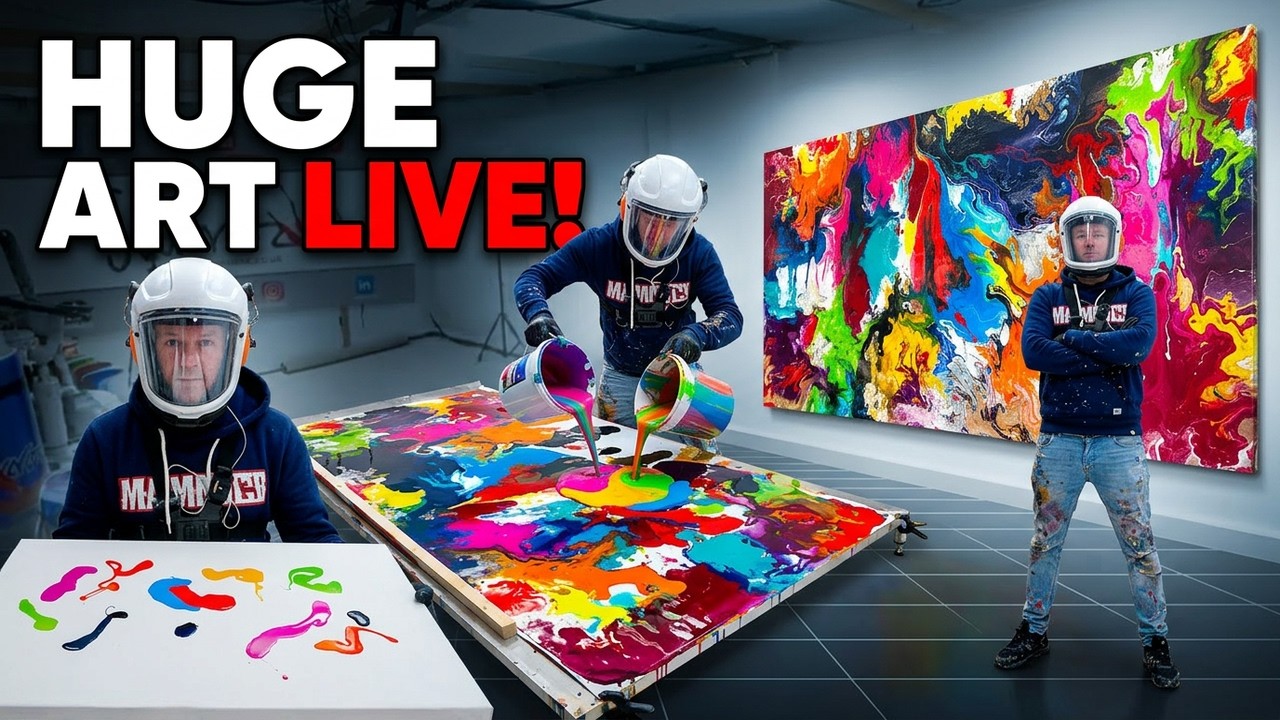Making GIANT ART -  LIVE painting on a HUGE scale!!