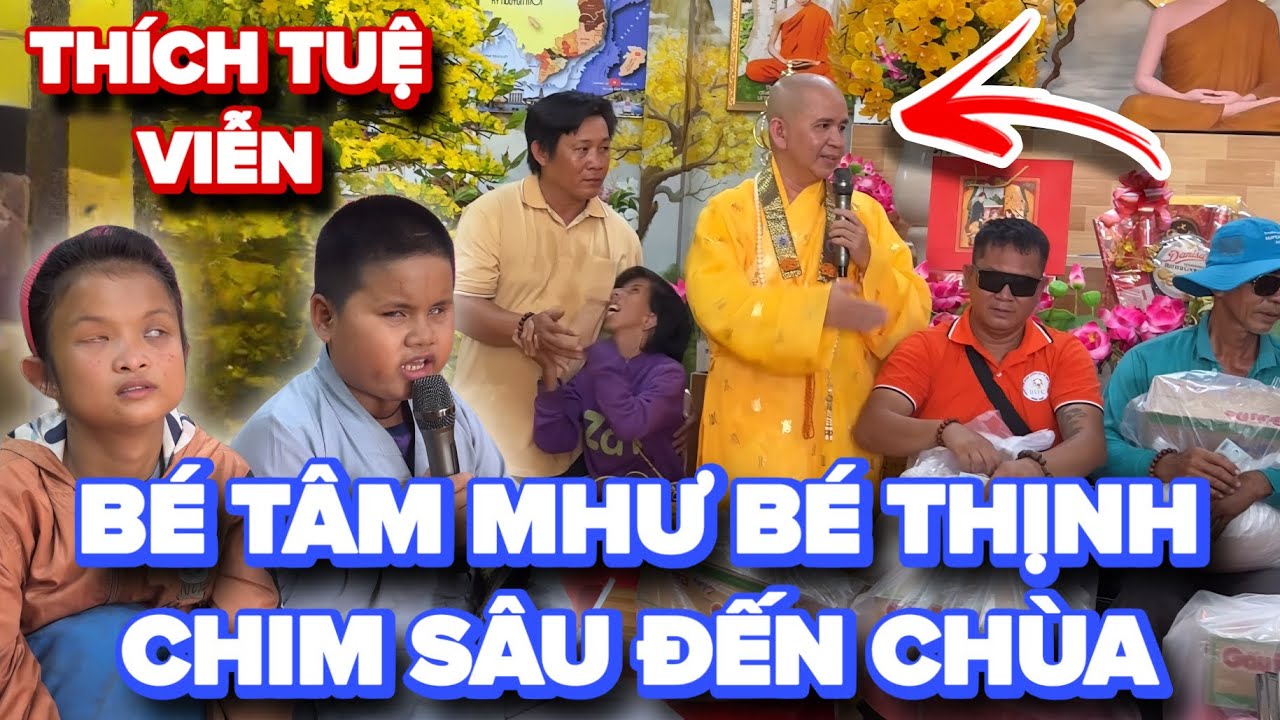 Bất Ngờ Bé Thịnh, Bé Tâm Như, Chim Sâu Đến Gặp Thầy Huệ Viễn Làm Điều Này Khiến Qi Củng Bất Ngờ