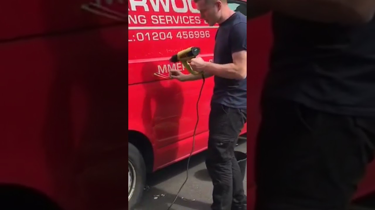 The vinyl removal expert #vans #cleaninghacks #cardetailing