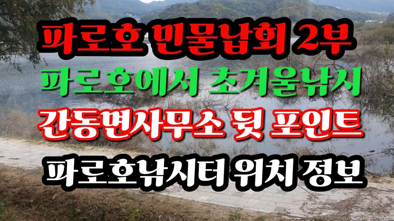 파로호에서 민물납회하다[2부] 간동면사무소 뒷편 포인트 소개 #파로호낚시#화천군노지낚시#간동면소재지#겨울낚시#붕어낚시#노지낚시