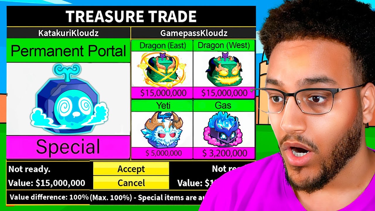 Trading PERMANENT Natural Blox Fruits For 48 HOURS