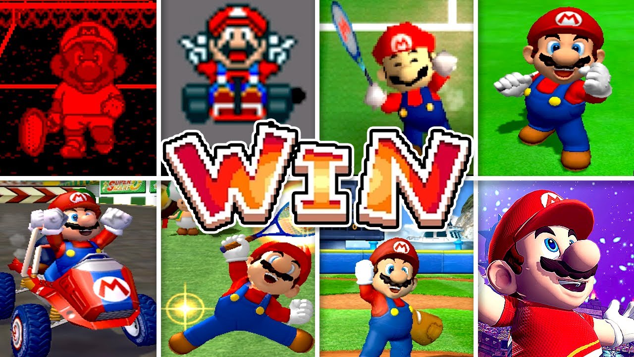 Evolution Of Mario Sports Games Victory Animations