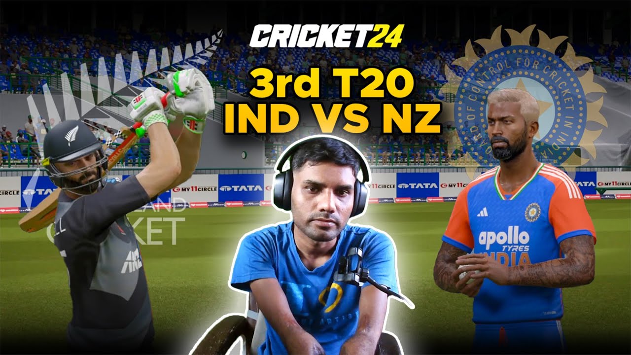 IND VS NZ 3rd T20 MATCH | CRICKET 24 PC GAMEPLAY | Dhaval Khatri Gaming