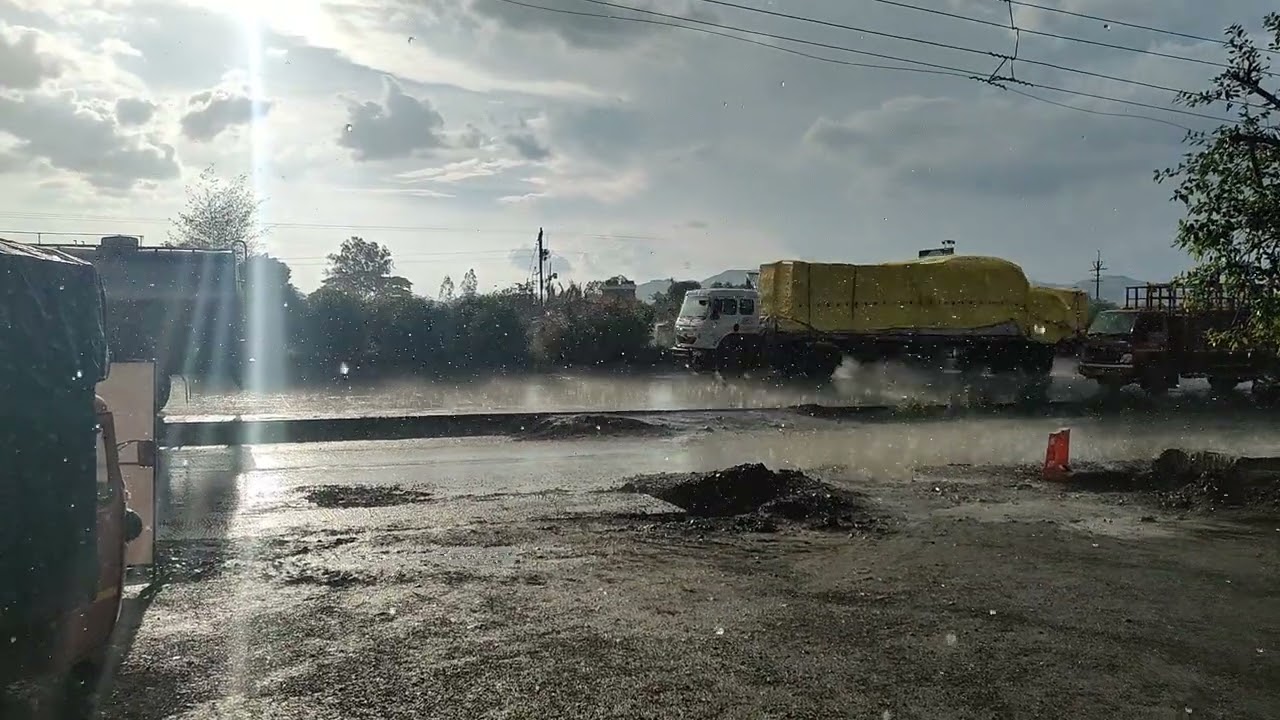 Rain With Sun rays.