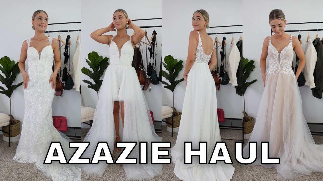 Azazie Wedding Dress Try--on Haul