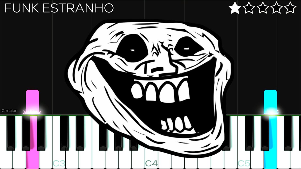Funk Estranho (Troll Face) | EASY Piano Tutorial