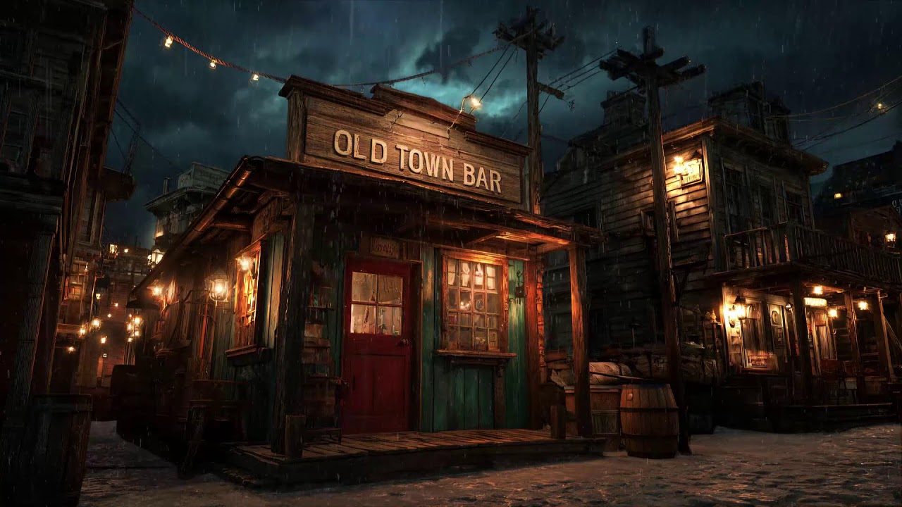 Silent Old Town Street • Rainy Western Lofi Ambience