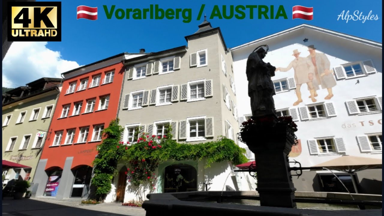 4K UHD / Heavenly little town in AUSTRIA 🇱🇻 / Bludenz / Vorarlberg / drive & walk