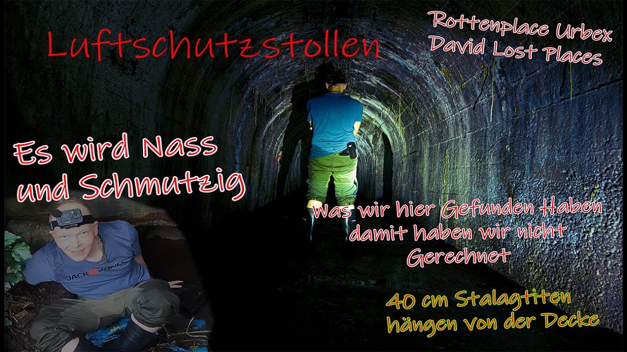 Luftschutzstollen  es Wird nass Dreckig 😱😳40 cm Stalaktiten #lostplaces #urbanexploration