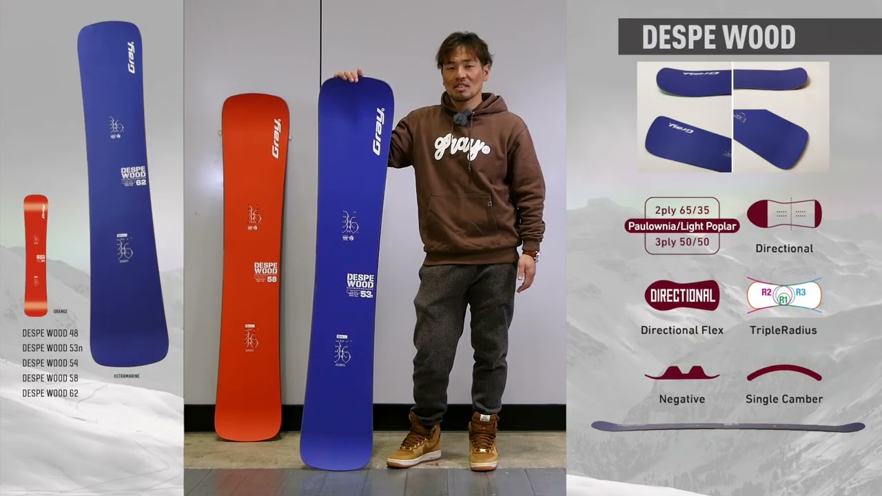 graysnowboards 2025-26 カービング入門モデル「DESPEWOOD」