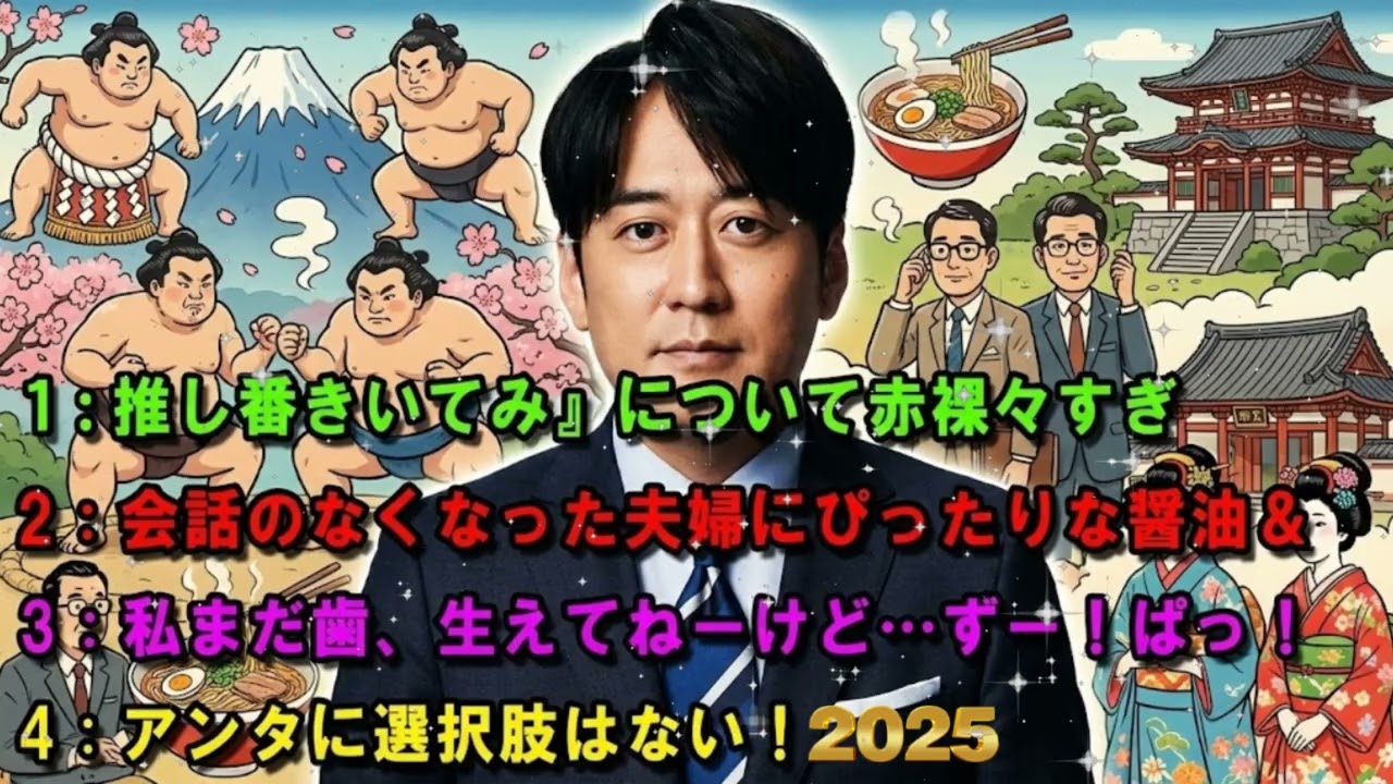 🤣 安住紳一郎「会話のなくなった夫婦に...」謎の醤油を紹介してスタジオ大爆笑！冷めきった食卓を救う奇跡の調味料とは？🍱【日曜天国】