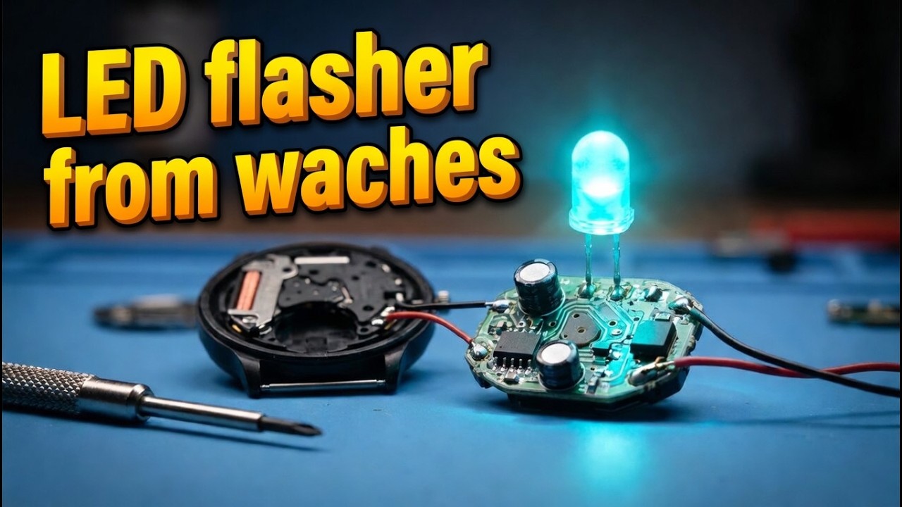 A simple blinker made from an old clock