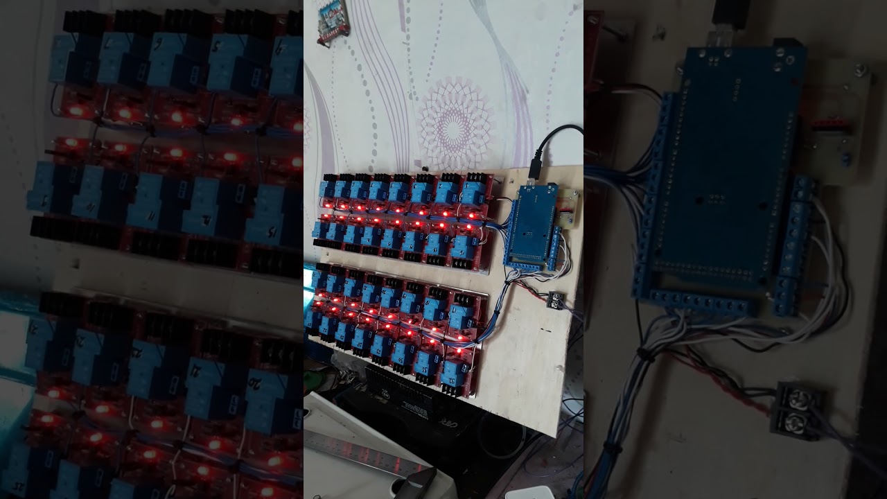 test relay 32 channel comtroler Arduino mega 2560