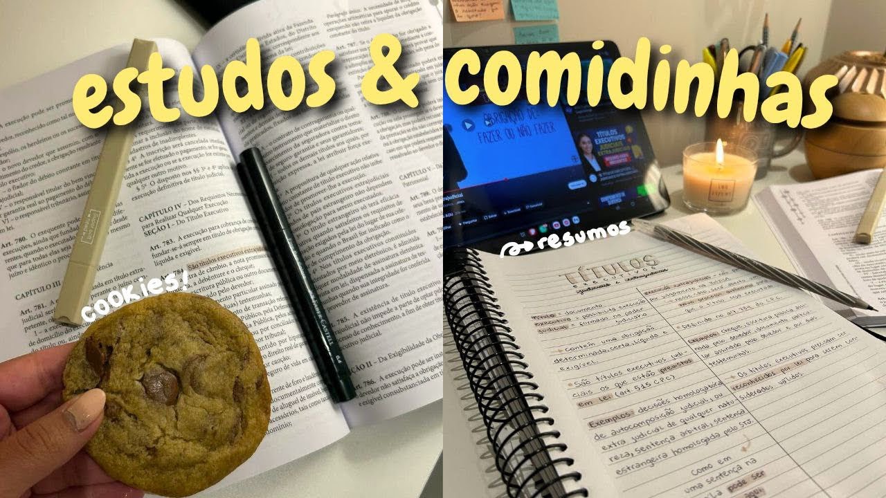 Study vlog noturno | início de semestre, resumos e lanchinhos 🍪✨