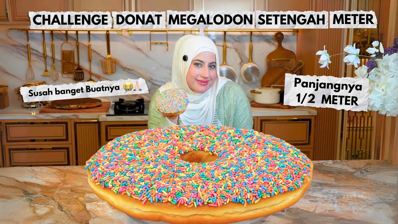 TASYI CHALLENGE DONAT MEGALODON 50 CM‼️ Donat Jumbo Terbesar & Tersusah 2025