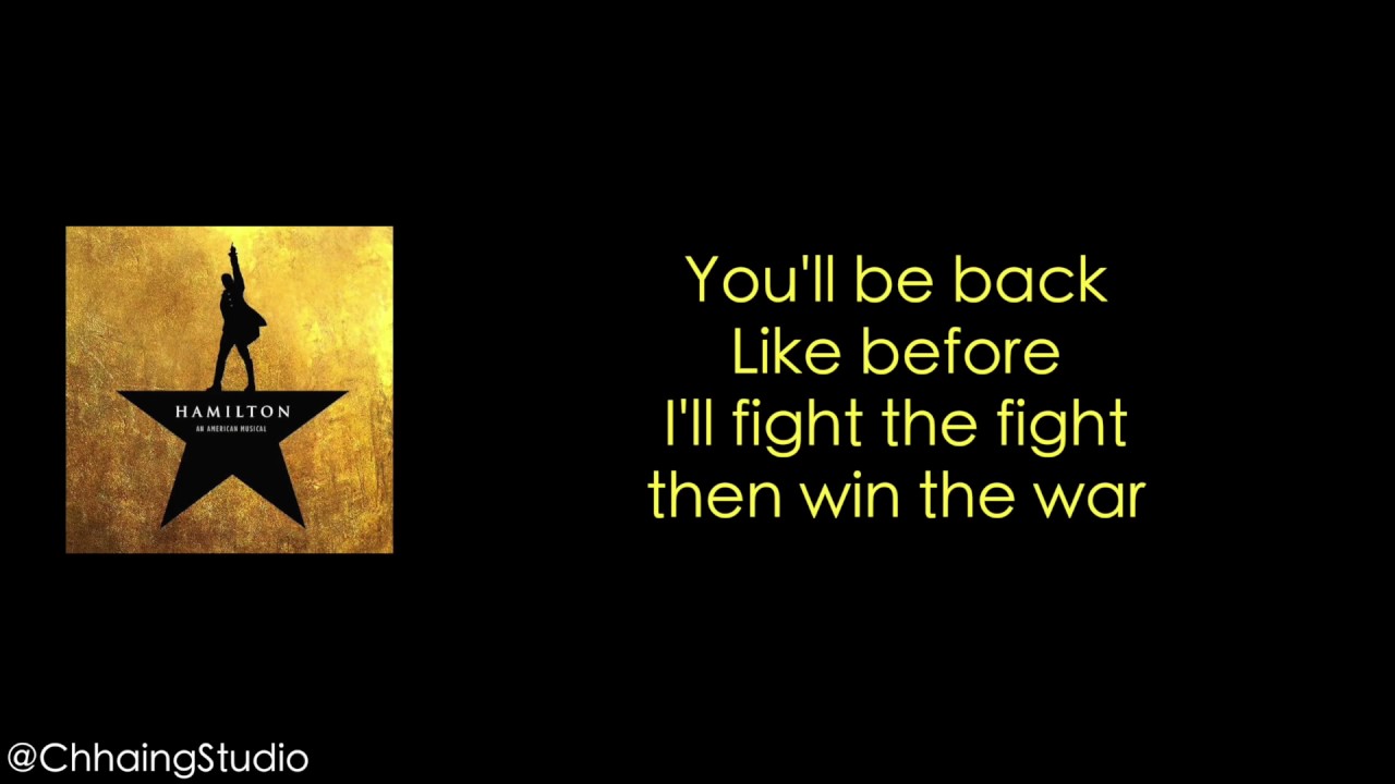 #7 Hamilton   You'll Be Back MUSIC LYRICS