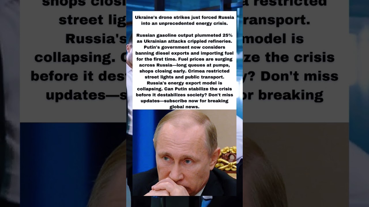 Ukraine Strikes Force Russia to Import Fuel&mdash;First Time Ever?