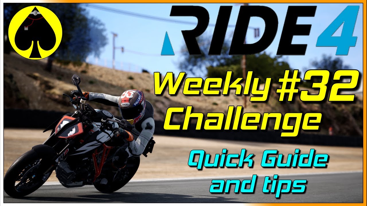 RIDE 4 - Weekly Challenge 32 - Laguna Seca - Quick Guide and tips