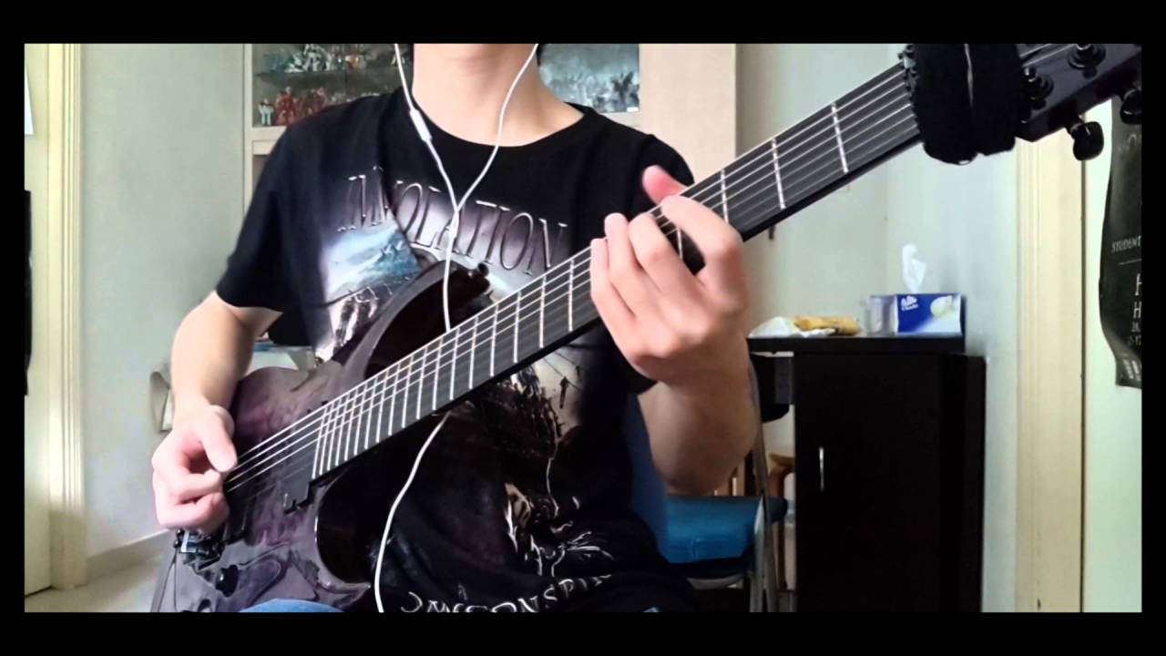 Analepsy--Colossal Human Consumption guitar cover (with tabs) (Agile Interceptor Pro 727 /EMG 707)