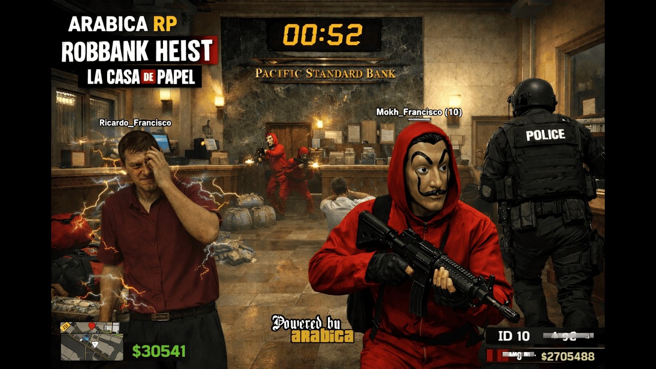 💣 Epic Bank Robbery | SA-MP Arabica RP | La Casa de Papel