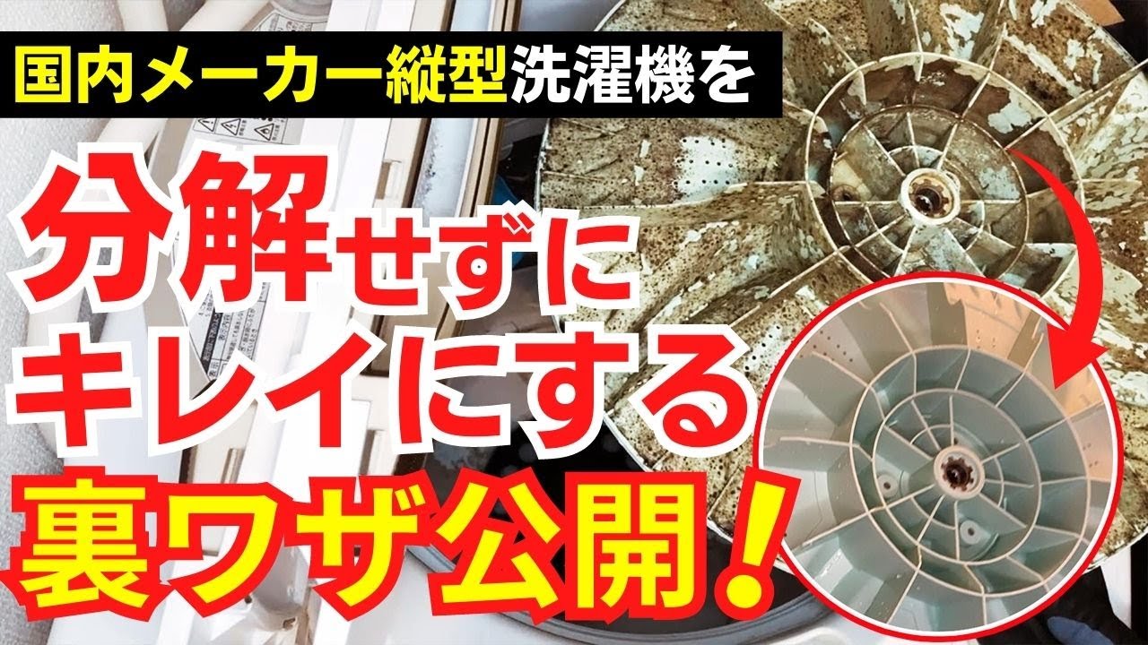 【時間もお金も節約】分解せずに洗濯機を自分でお掃除するやり方を公開！