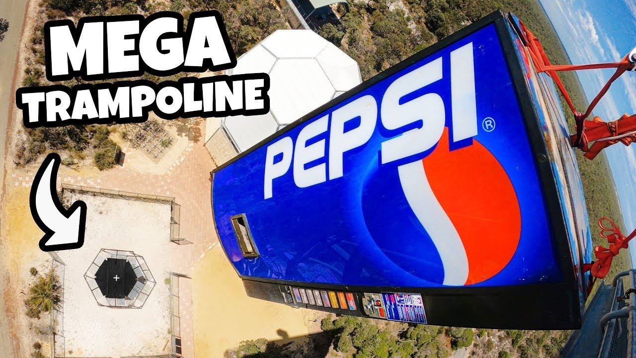 400kg Vending Machine Vs. World's Strongest Trampoline from 45m