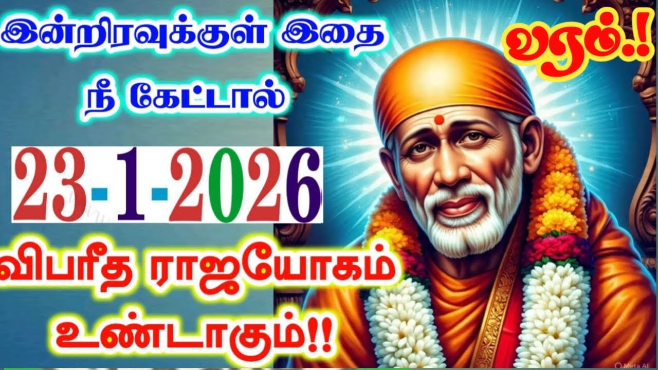 23-1-26/✨️VELL8 VARAM இன்றிரவுக்குள்🪷🪷shirdi sai baba  Tamil/sai motivationalspeech#motivationtamil