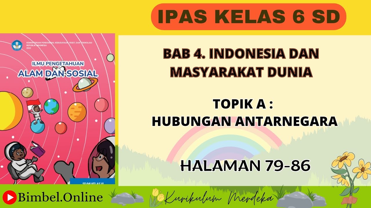 IPAS KELAS 6 BAB 4 TOPIK A : HUBUNGAN ANTARNEGARA - GLOBALISASI - HALAMAN 79-86 KURIKULUM MERDEKA