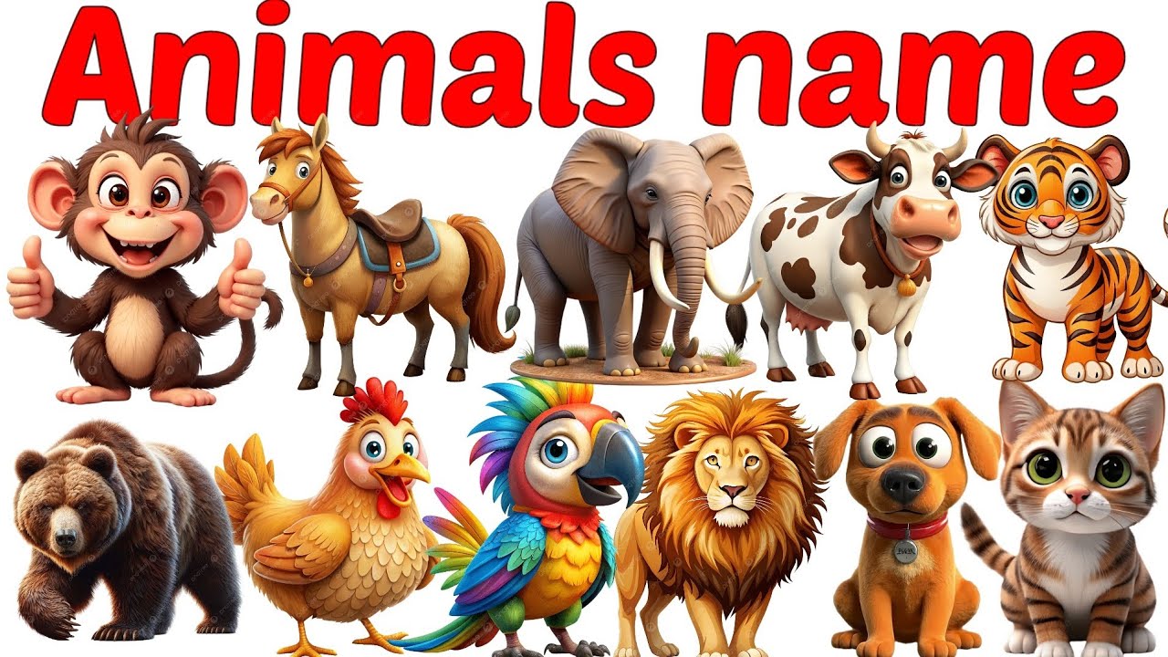 Animals Name 🐯🐕| Animals Name in Bengali to English With Pictures | Animals Name for Kids | Animals