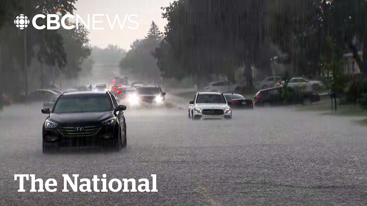 Relentless downpour turns Montreal area roads into flowing rivers