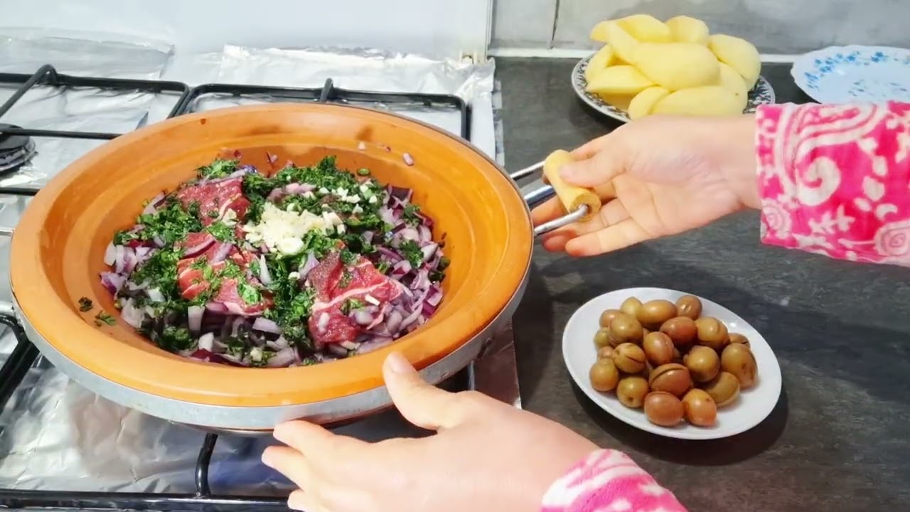 طريقتي في تحضير لحم الراس البقر. بطريقه سهله #وقتصادية  معا البطاطا