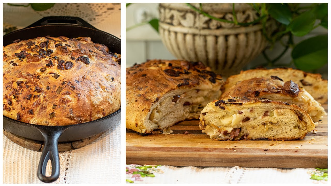 Loaded Olive & Halloumi Bread