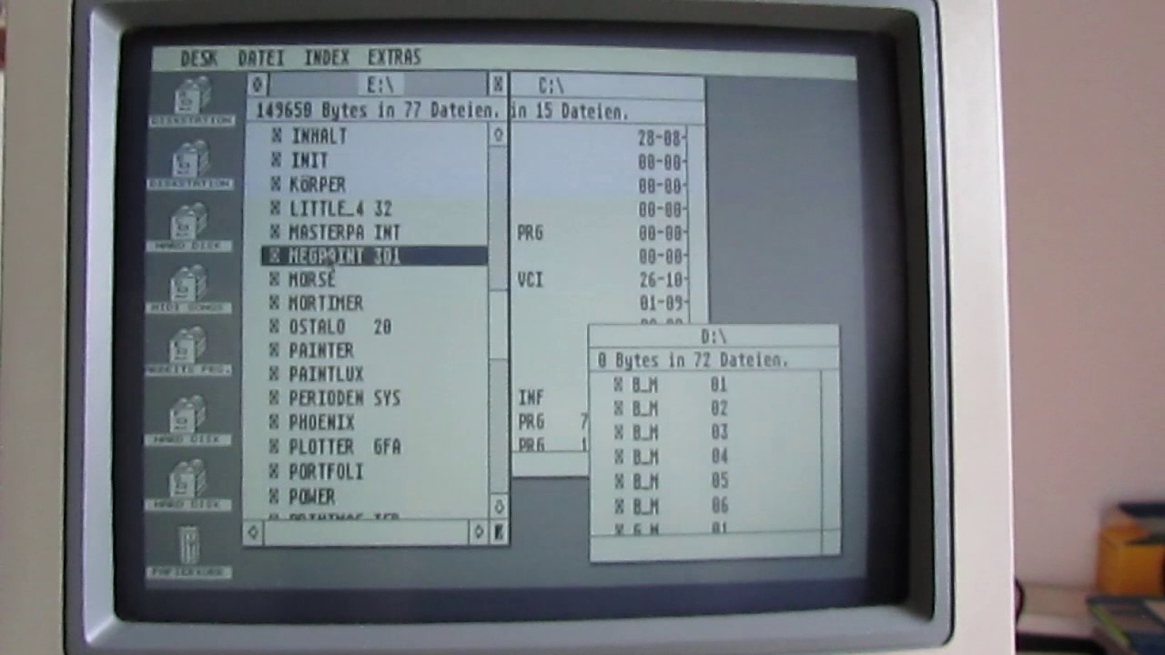 ATARI MEGA ST 4, HARD DISK,  MONITOR ATARI SM 146