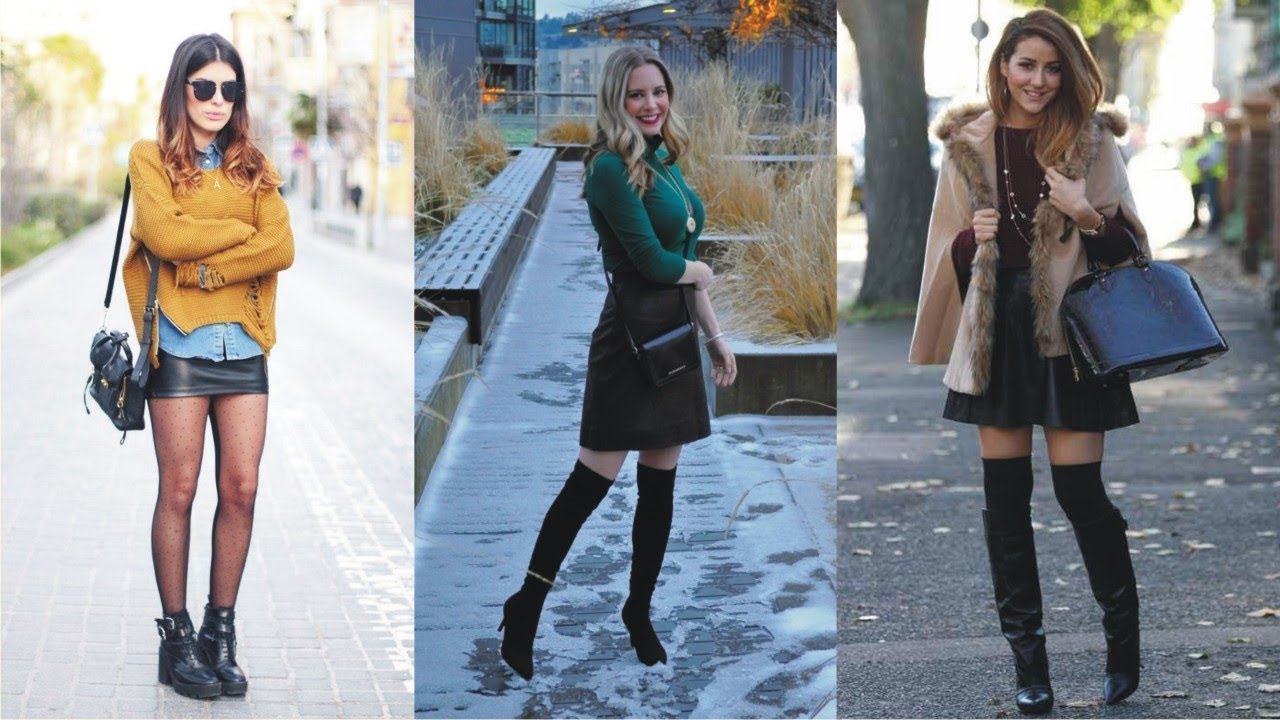 Fabulous Leather Skirt In Winter Ideas