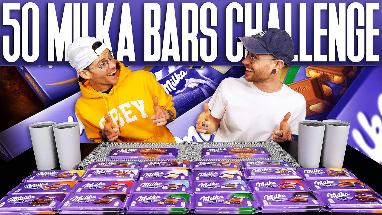 ЧЕЛЛЕНДЖ 50 БАТОНЧИКОВ MILKA! | 27 000 калорий | 11 фунтов шоколада!